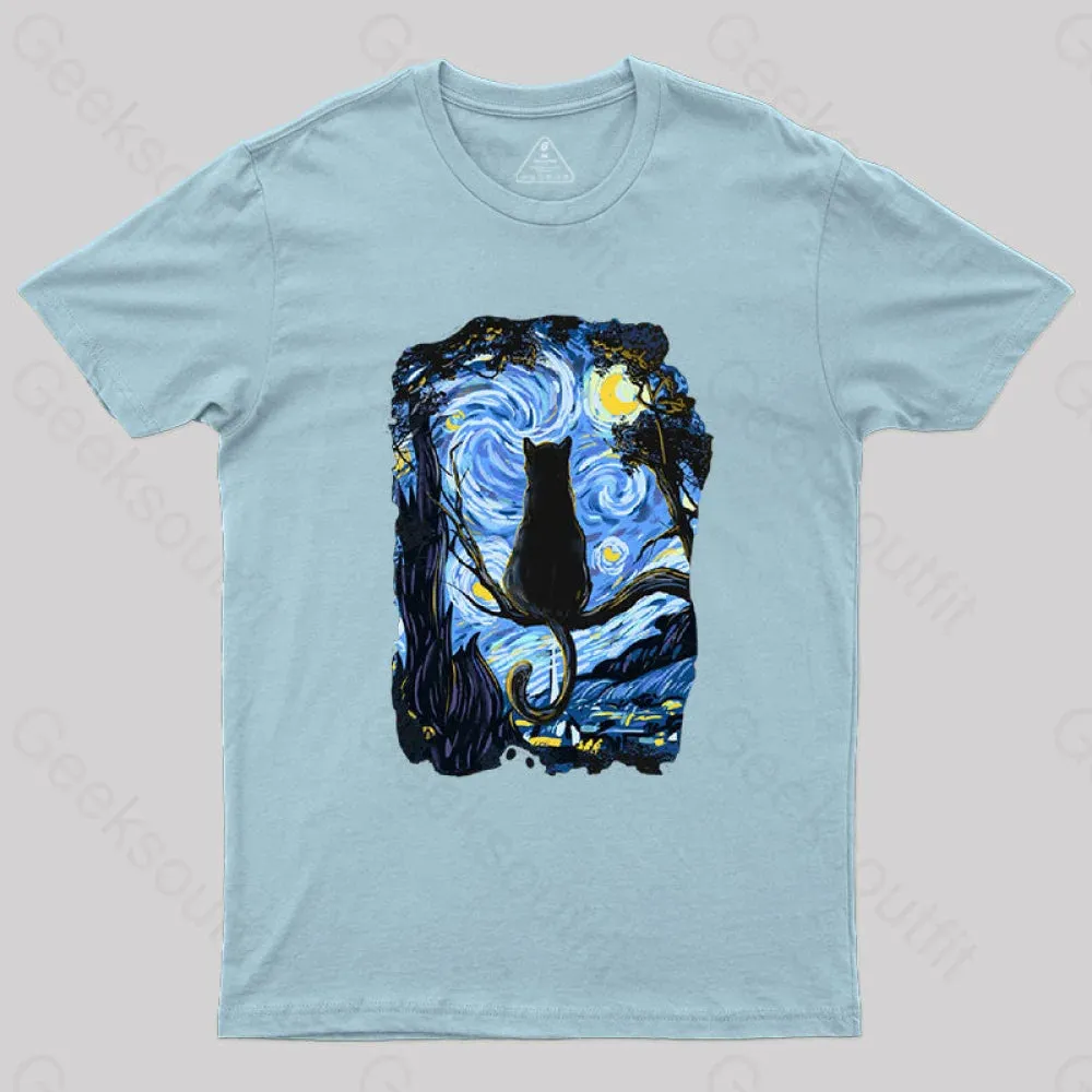 CAT STARRY NIGHT T-Shirt - Image 6