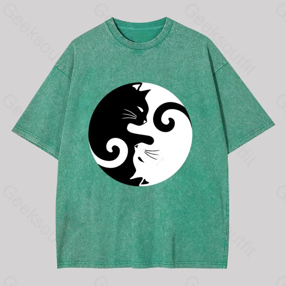 Cats Rule Washed T-shirt - Image 3