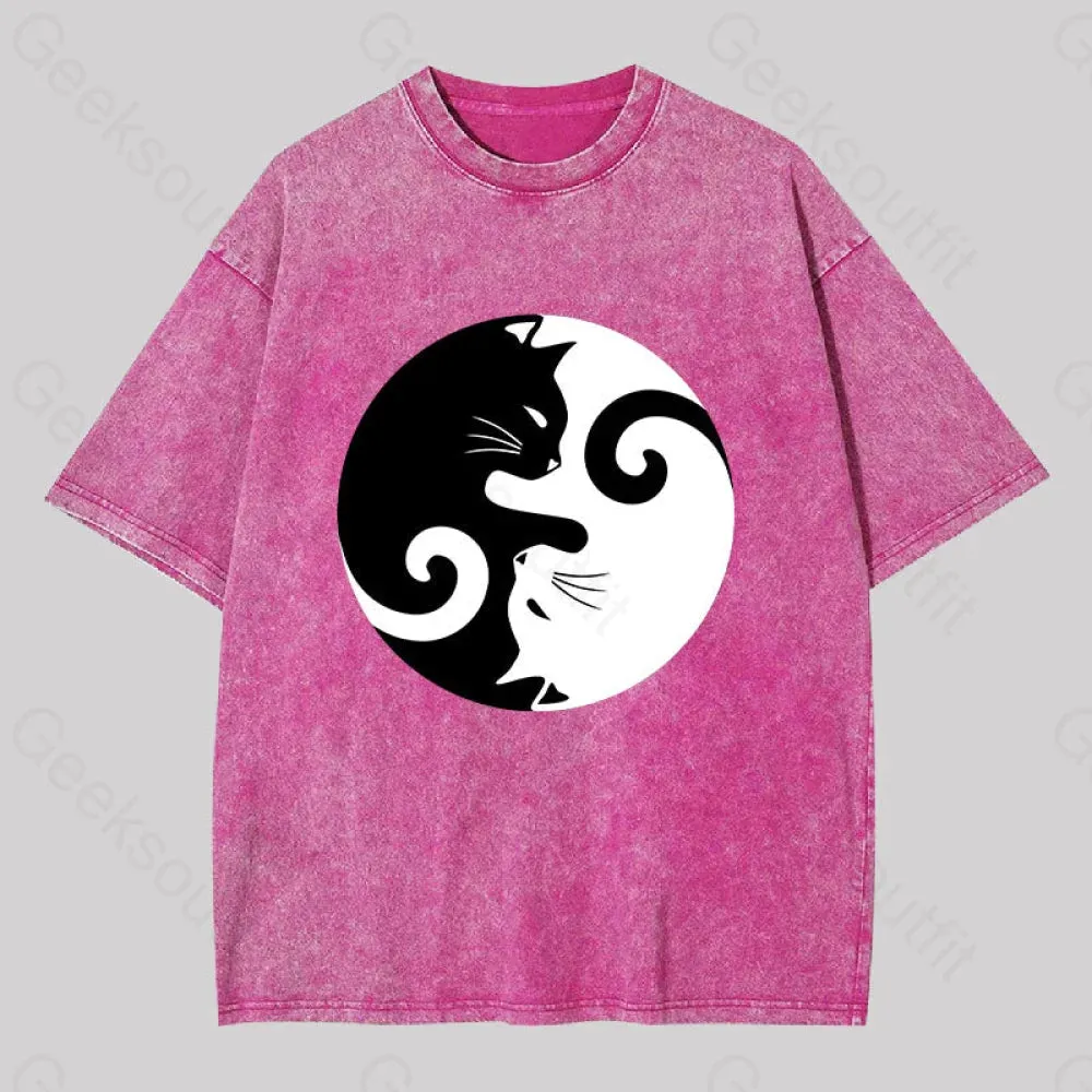 Cats Rule Washed T-shirt - Image 7