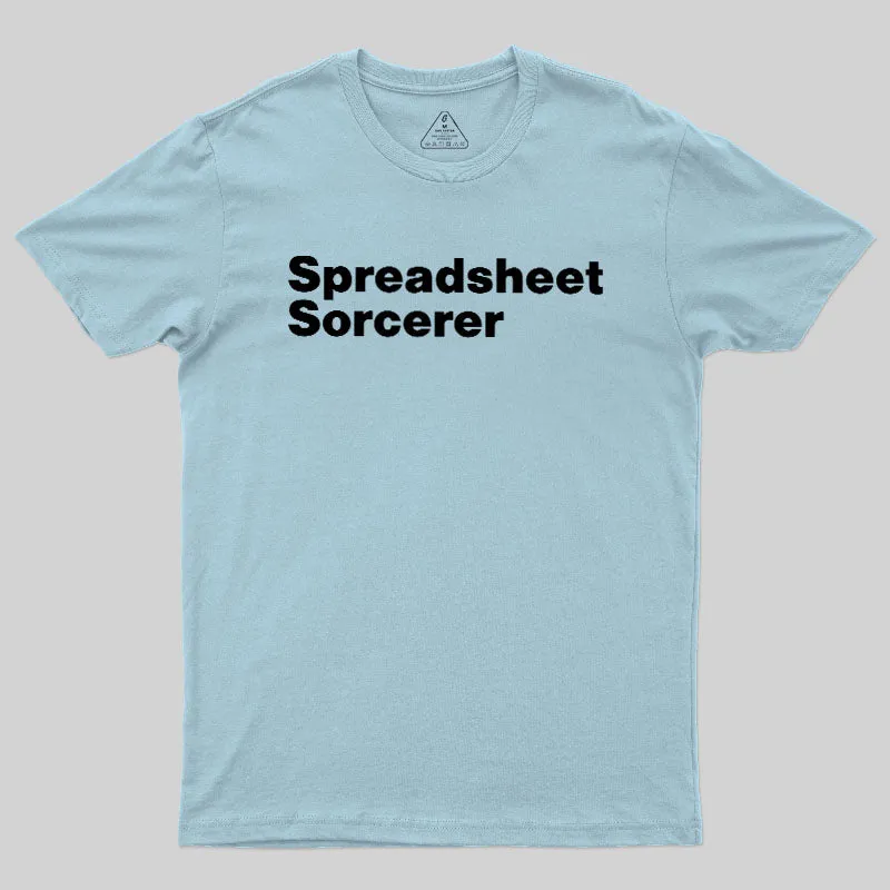 Spreadsheet Sorcerer Geek T-Shirt - Image 8