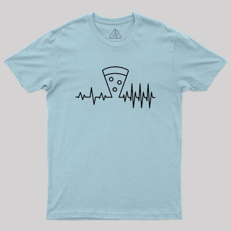 Pizza Heartbeat Geek T-Shirt - Image 8