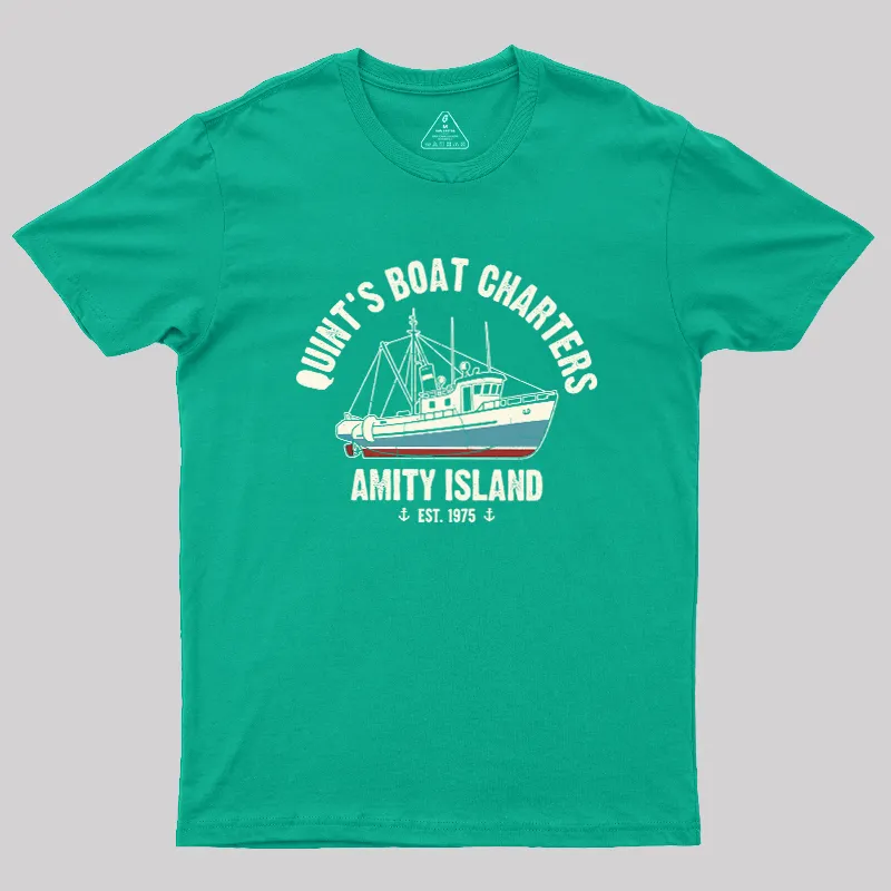 Quint's Boat Charters Geek T-Shirt - Image 9