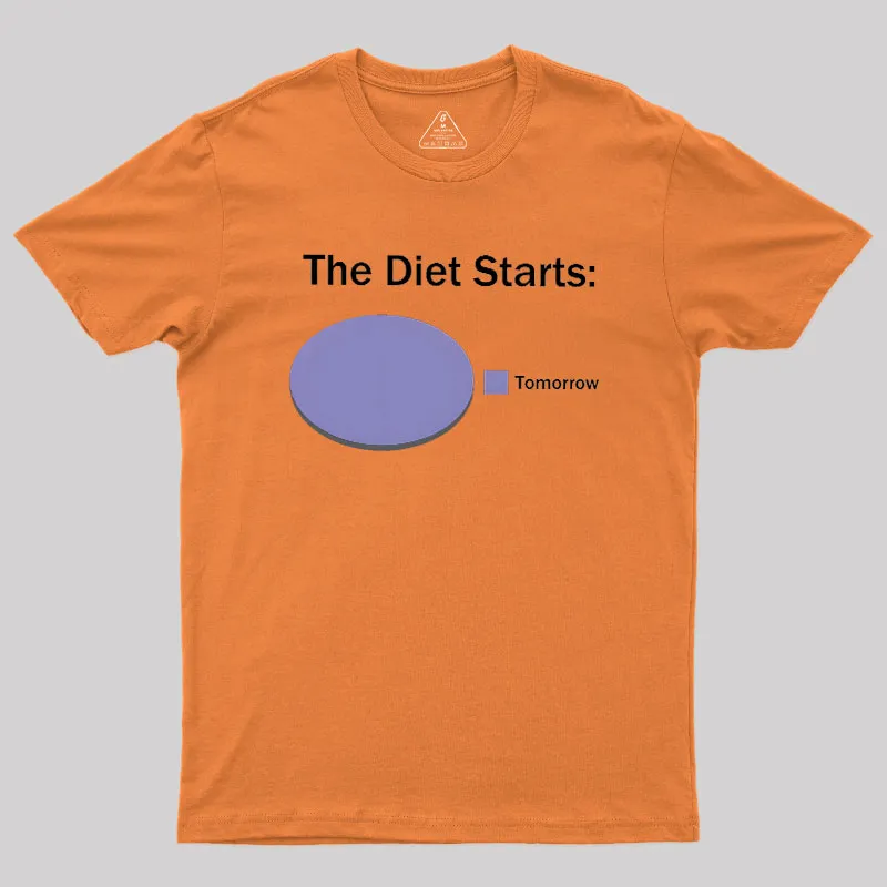 The Diet Starts Tomorrow Geek T-Shirt - Image 7