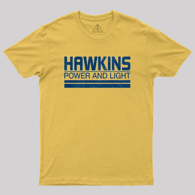 Hawkins Power and Light Geek T-Shirt - Image 5