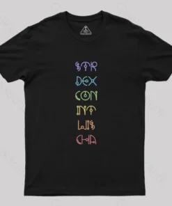 Character Abilities - Dungeons and Dragons Rainbow Geek T-Shirt