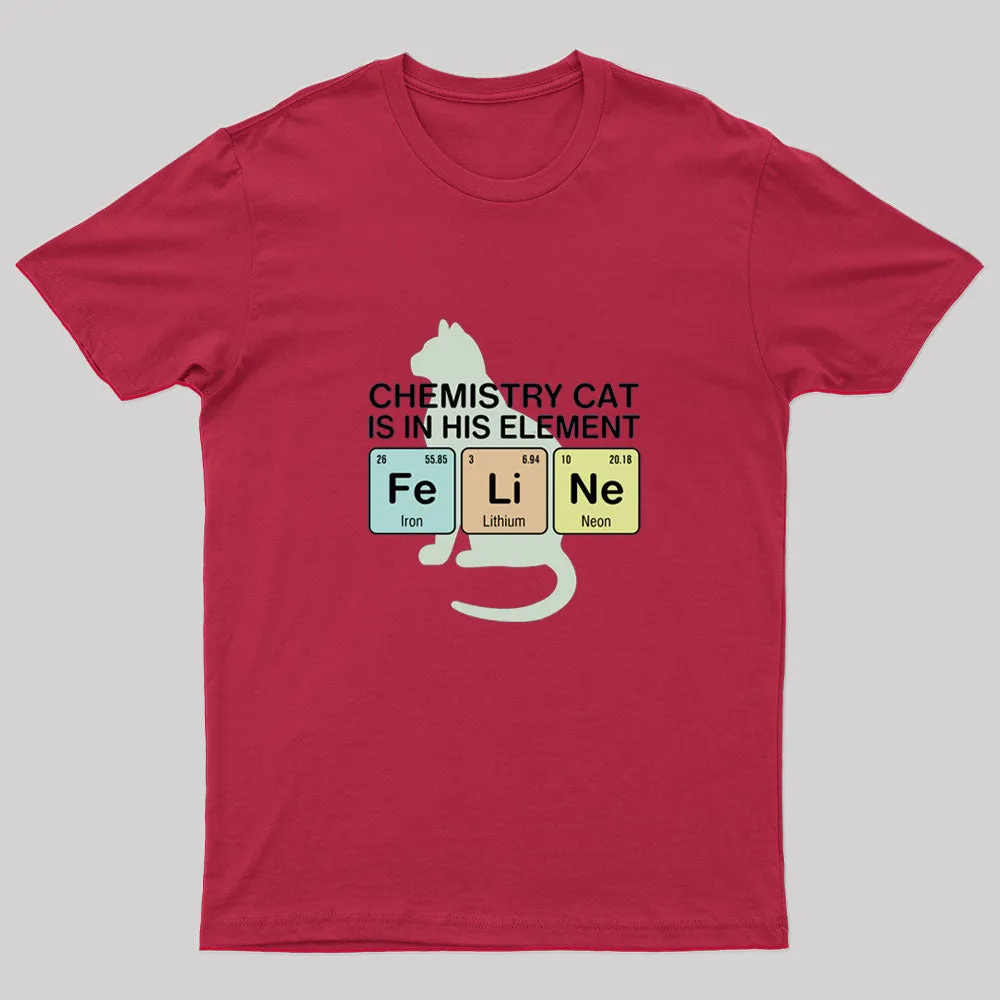 Chemistry Cat Fe Li Ne Nerd T-Shirt - Image 5
