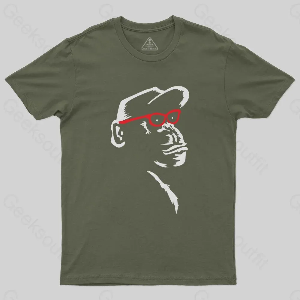 Chimp With Red Glasses T-Shirt - Image 3