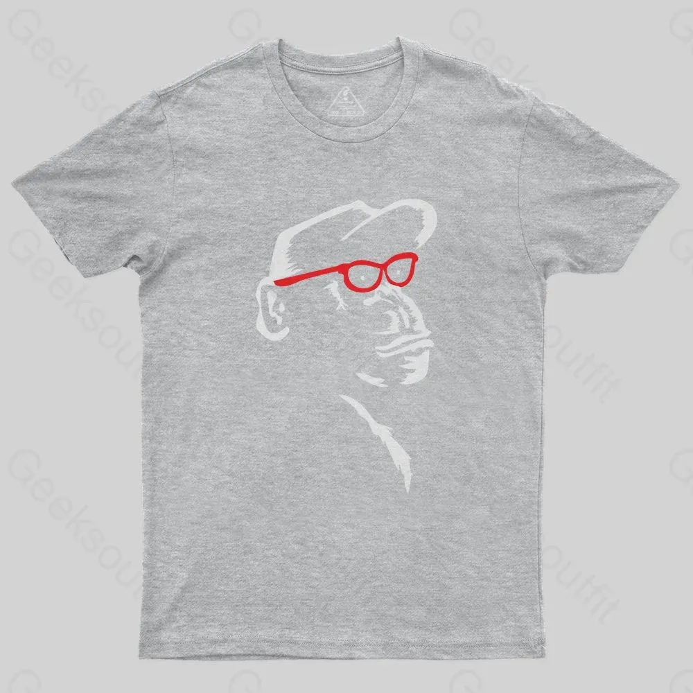 Chimp With Red Glasses T-Shirt - Image 4
