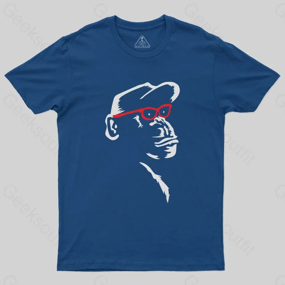Chimp With Red Glasses T-Shirt - Image 2