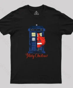 Alternative view of Christmas 1822 - Nicholas Visit The Blue Police Box 2 Geek T-Shirt