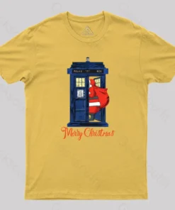 Christmas 1822 - Nicholas Visit The Blue Police Box 2 Geek T-Shirt