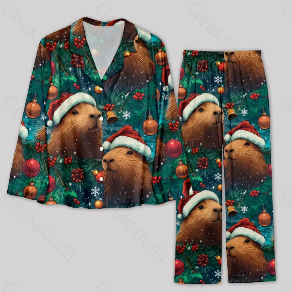 Christmas Capybara Pajama Sets
