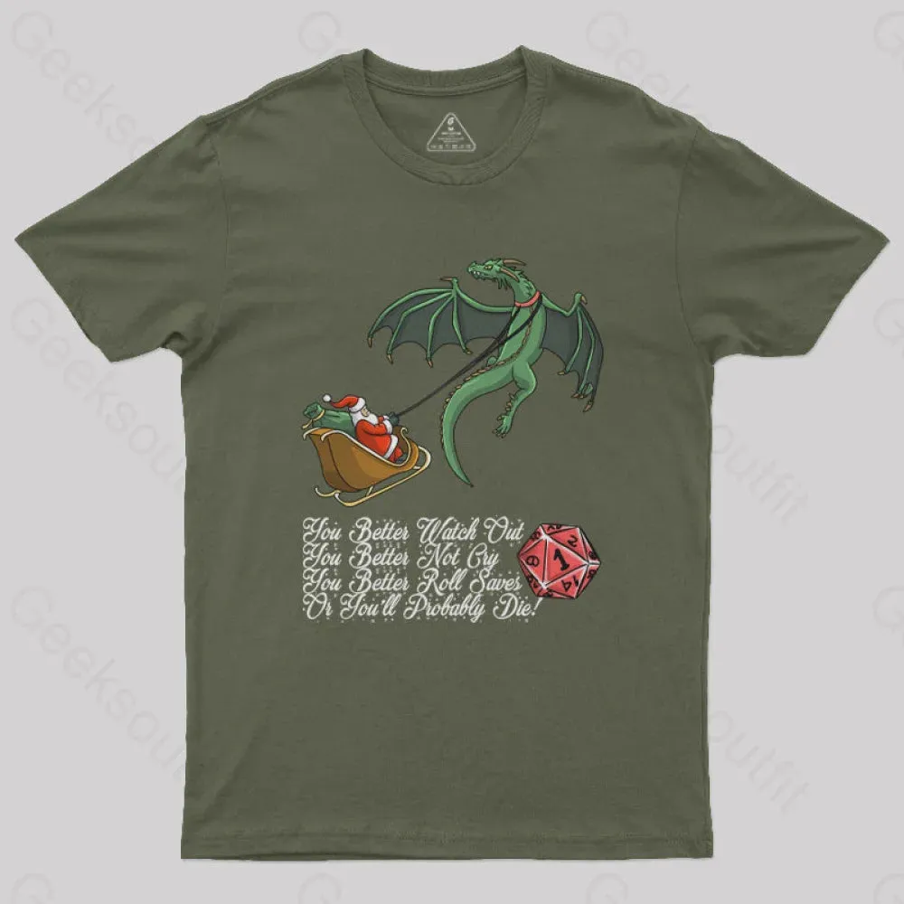 Christmas D20 Lover T-Shirt - Image 3