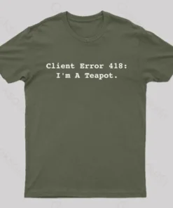 Alternative view of Client Error 418 Nerd T-Shirt