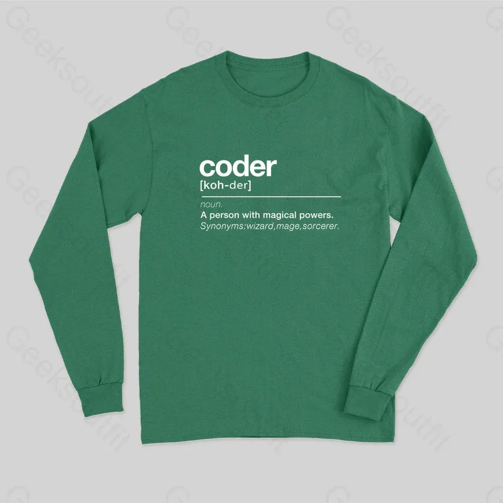 Coder definition Long Sleeve T-Shirt - Image 3