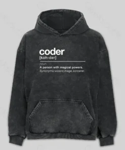 Coder definition Washed Hoodie