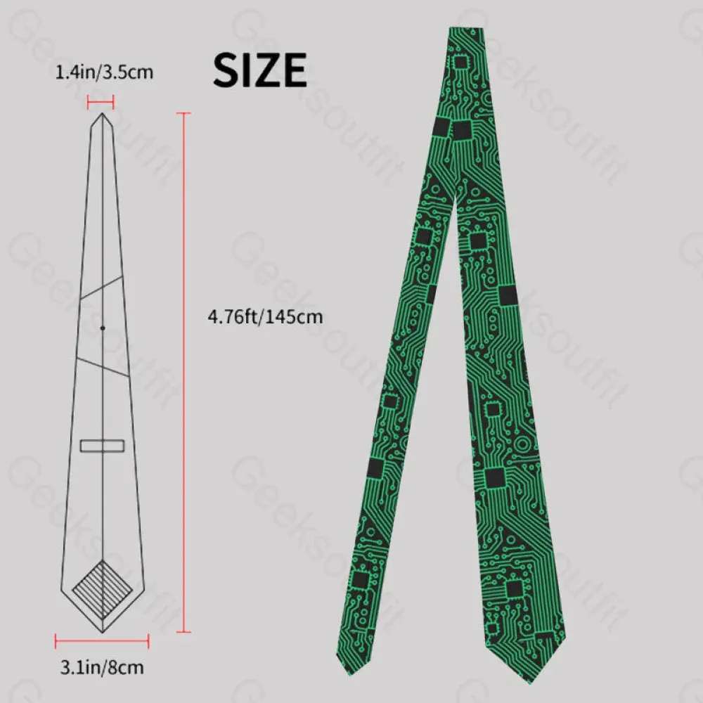Computer Circuit Board Green Geek Neckties - Image 3