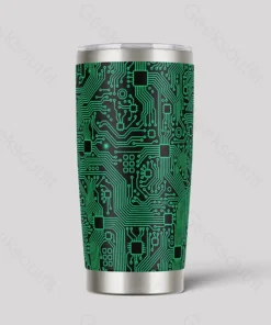 Computer Circuit Board Green Geeks Tumbler