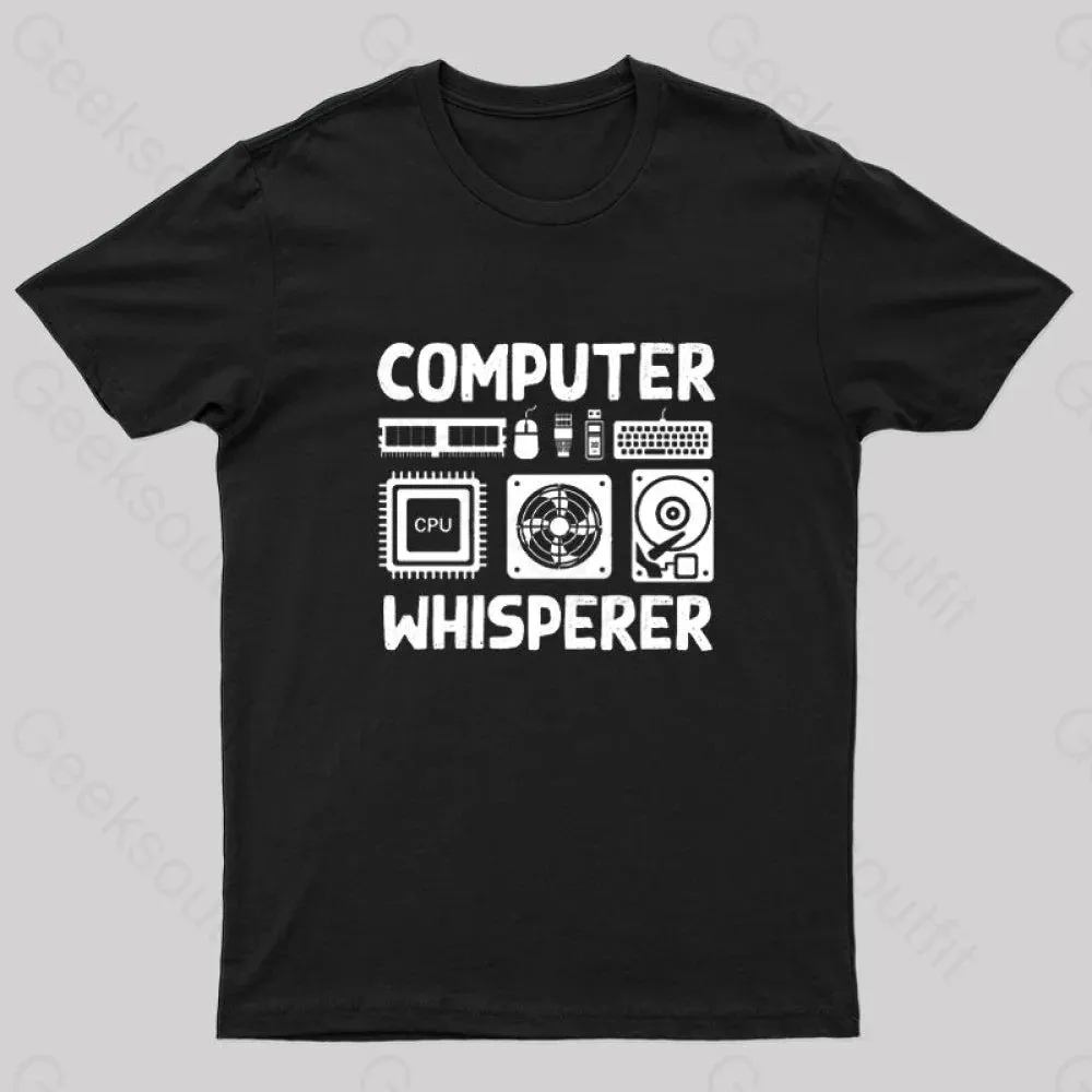 Computer Whisperer Nerd T-Shirt - Image 2