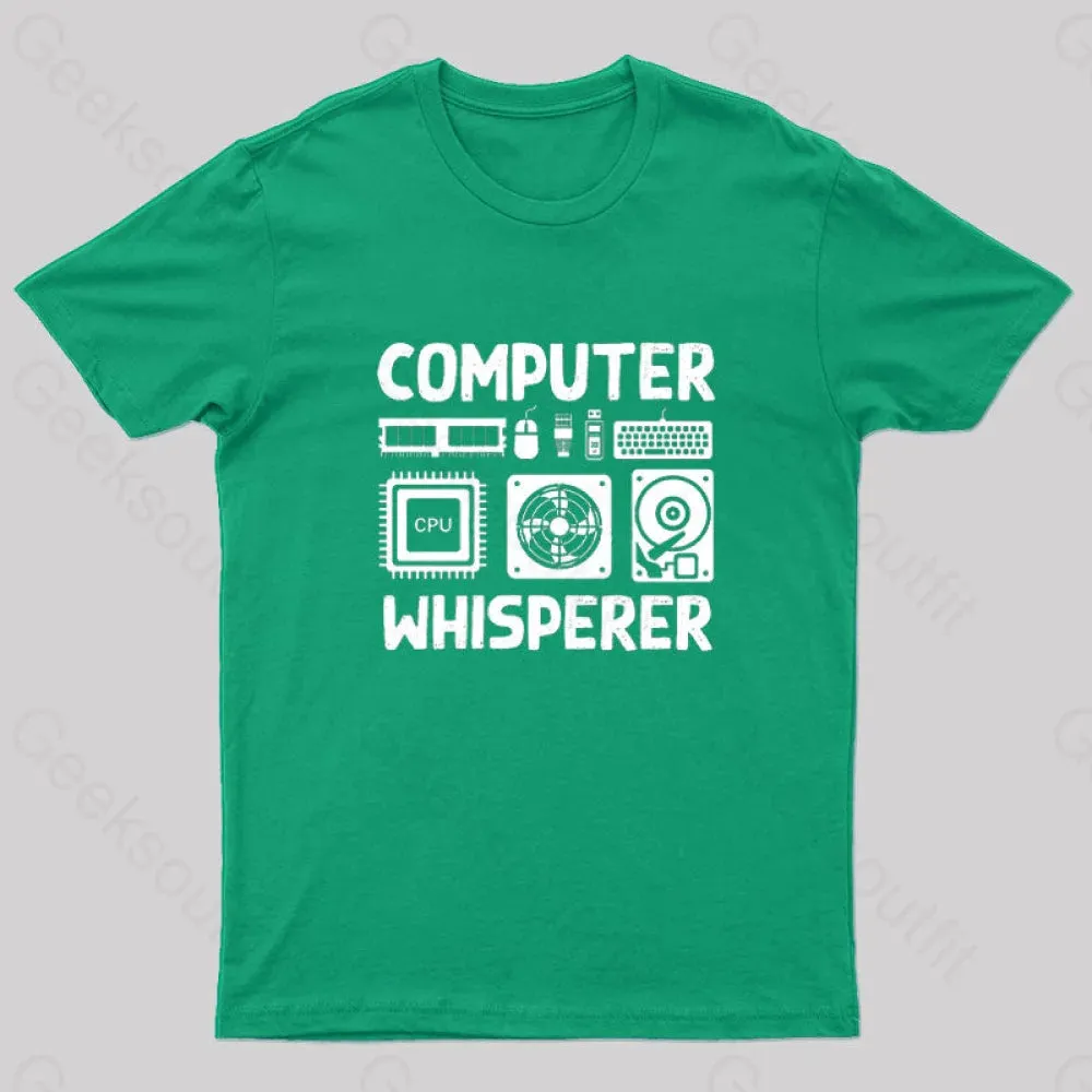 Computer Whisperer Nerd T-Shirt - Image 4