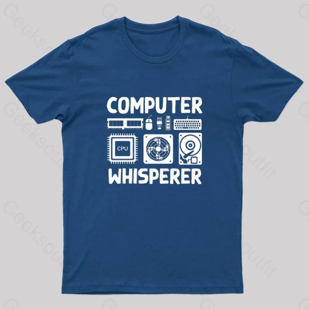 Computer Whisperer Nerd T-Shirt - Image 3
