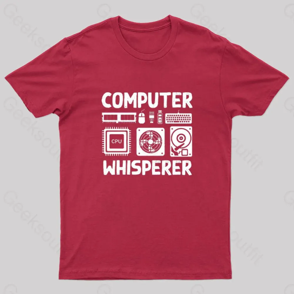 Computer Whisperer Nerd T-Shirt - Image 5