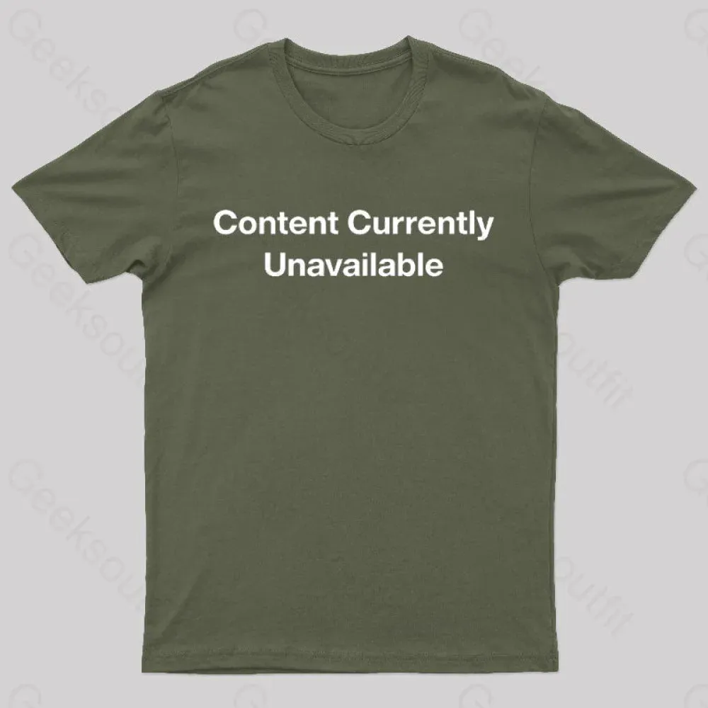 Content Currently Unavailable Nerd T-Shirt - Image 3