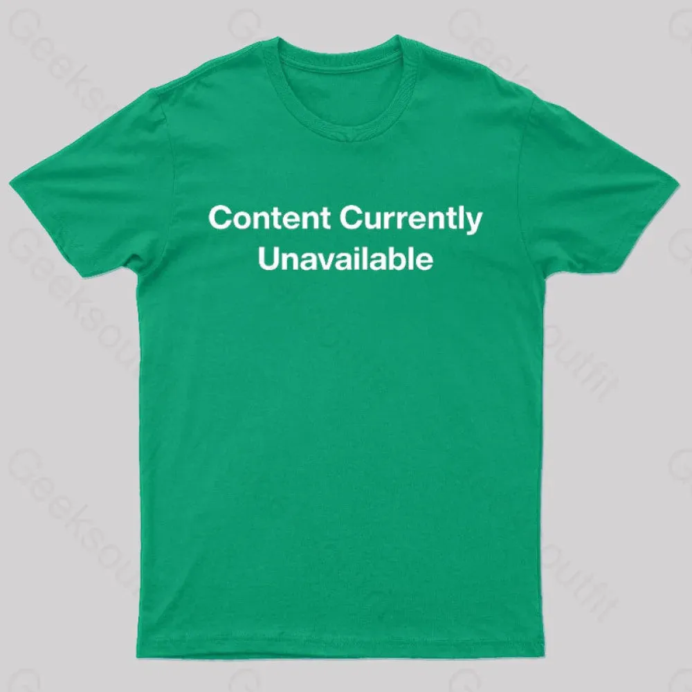 Content Currently Unavailable Nerd T-Shirt - Image 5