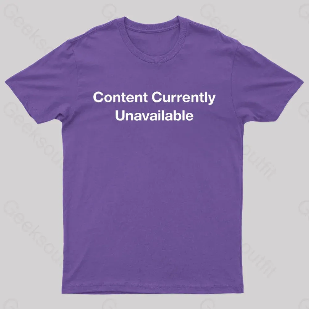 Content Currently Unavailable Nerd T-Shirt - Image 6