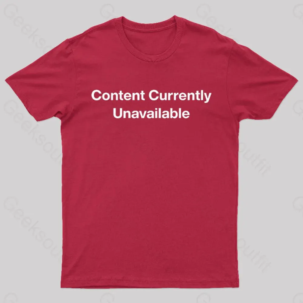 Content Currently Unavailable Nerd T-Shirt - Image 4