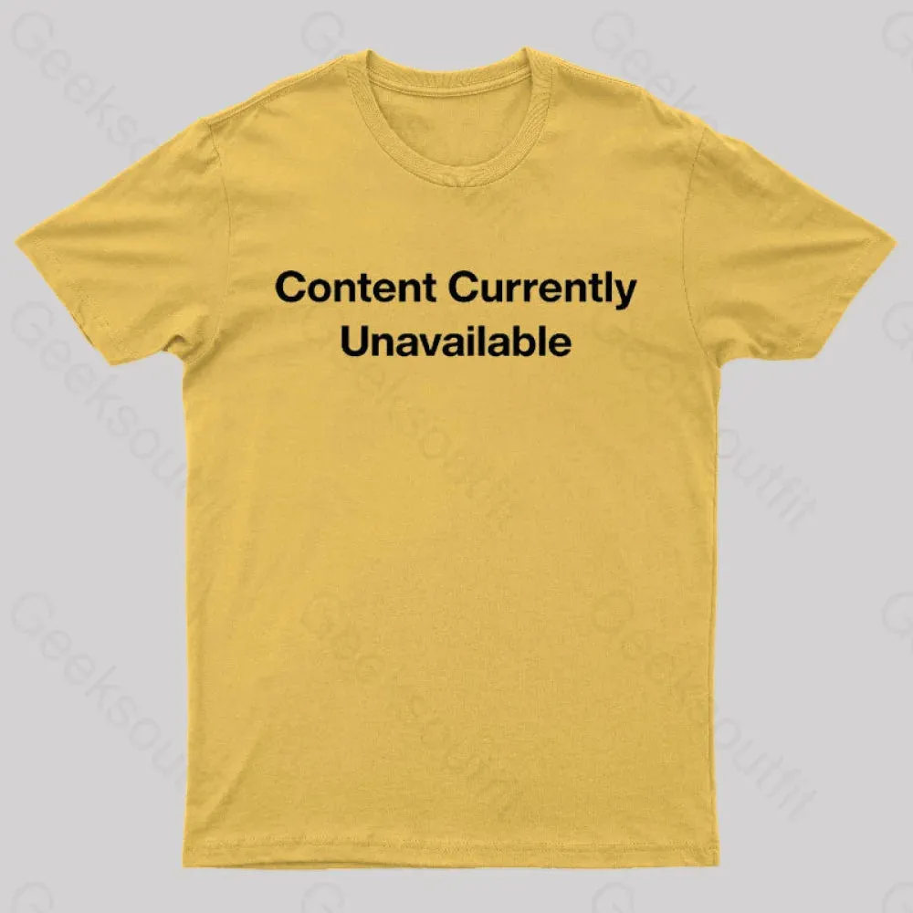 Content Currently Unavailable Nerd T-Shirt - Image 8