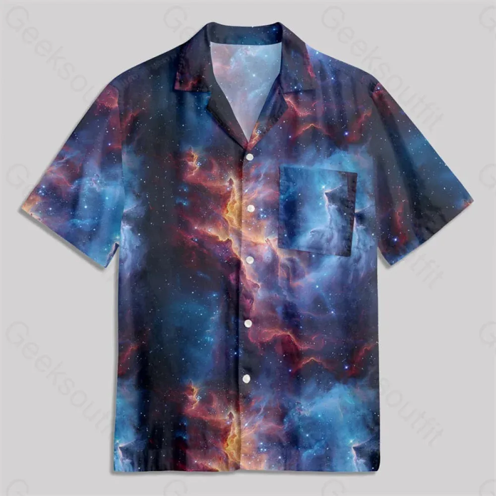 Cosmic Nebula Button Up Pocket Shirt - Image 2