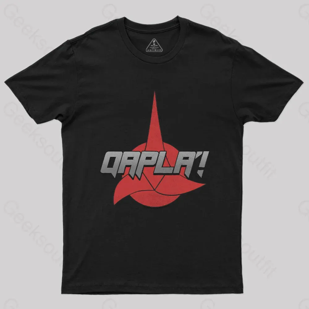 Scifi Space Qapla Nerd T-Shirt - Image 2