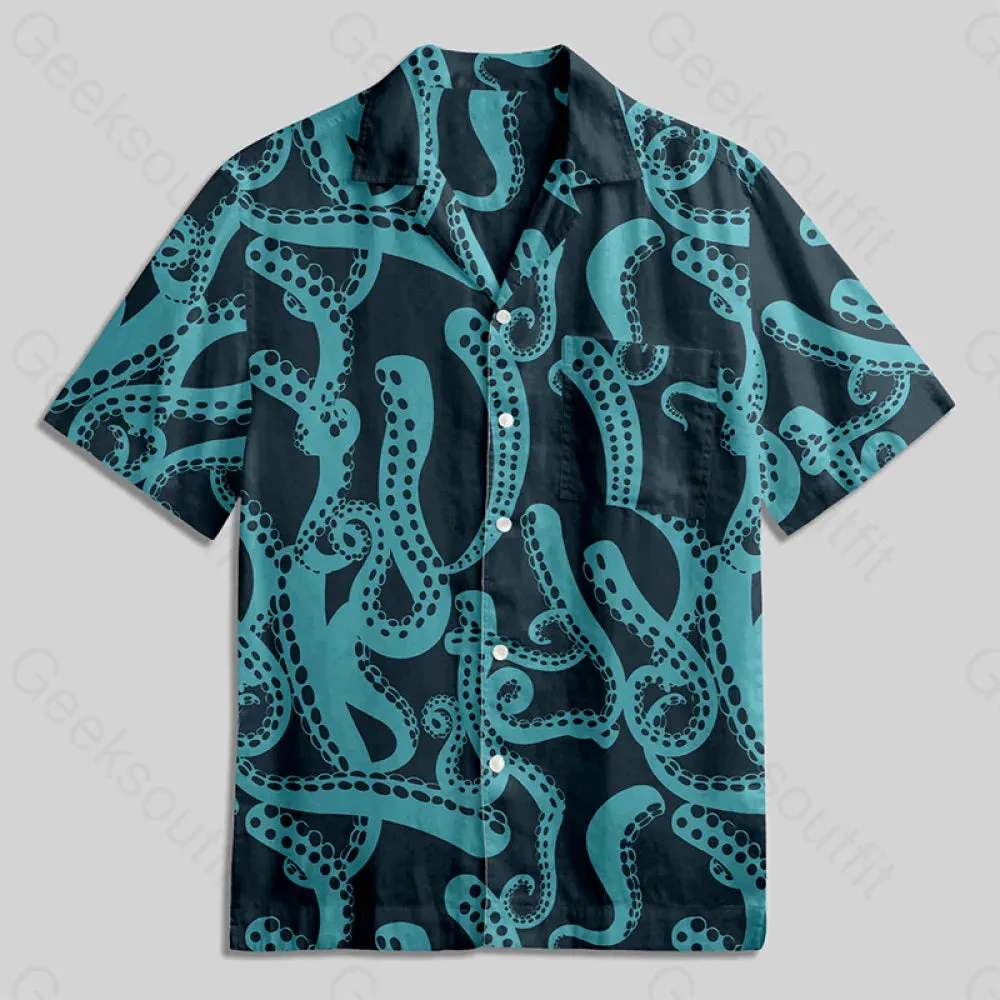 Cthulhu Tentacle Button Up Pocket Shirt - Image 2