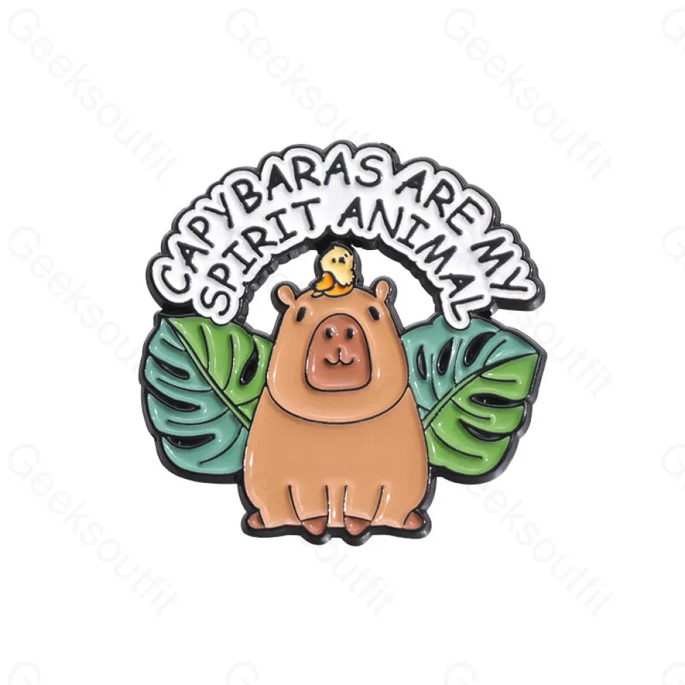 Cute Water Dolphin Capybara Pins - Image 2