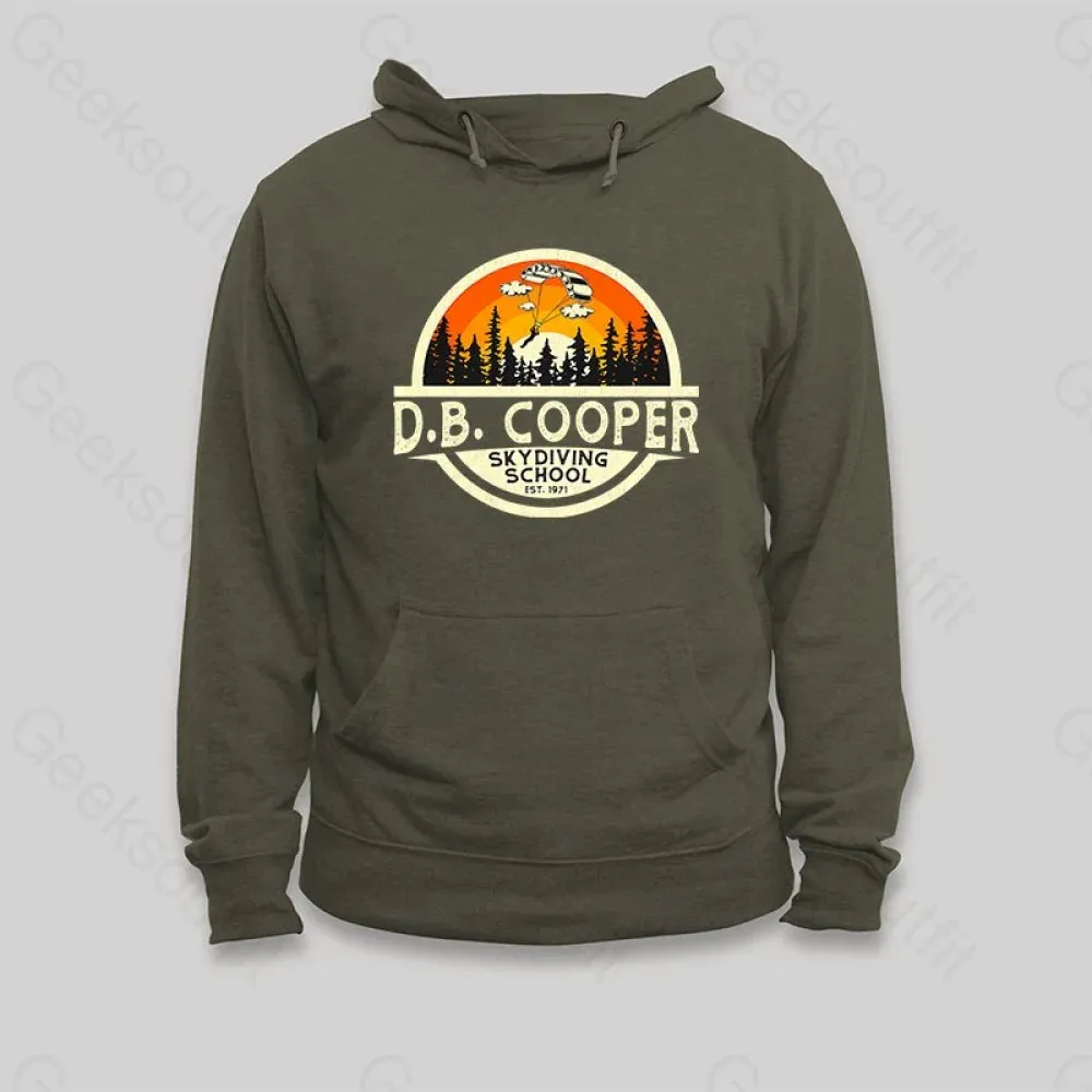 D B Coopers Skydiving School Portland Oregon Hoodie - Image 5