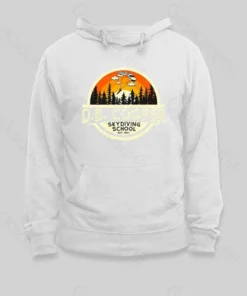 Alternative view of D B Coopers Skydiving School Portland Oregon Hoodie
