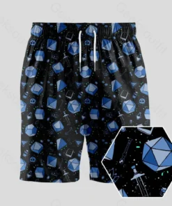 Scifi Dice And Death Geeky Drawstring Shorts