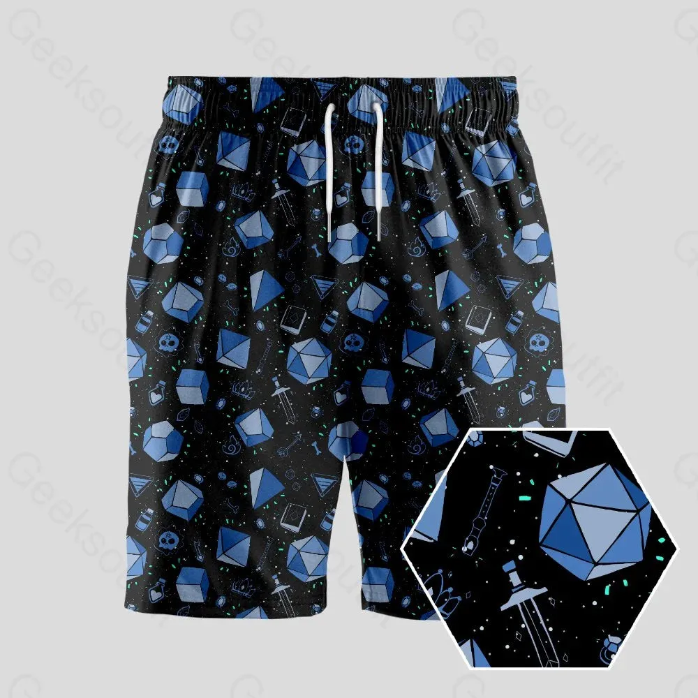 Scifi Dice And Death Geeky Drawstring Shorts