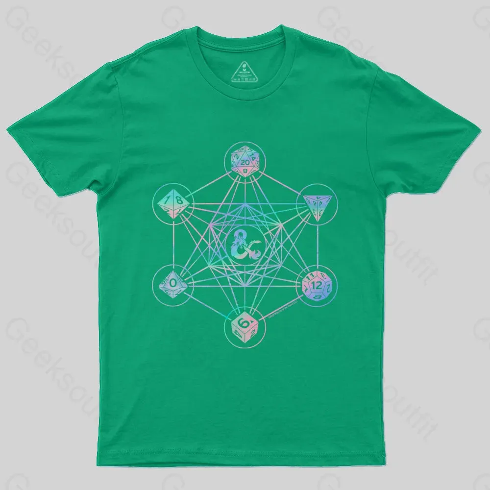 Scifi Holographic Geometric Dice T-Shirt - Image 5