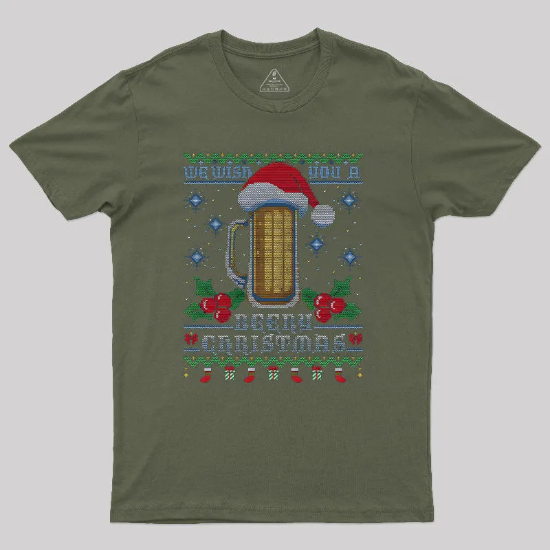 Beery Ugly Xmas Geek T-Shirt - Image 3