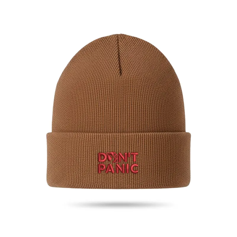 Don't Panic Geek Embroidered Beanie - Image 3