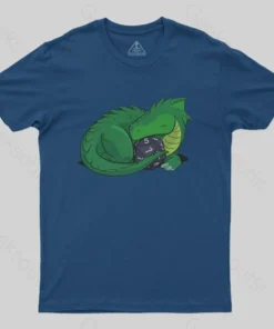 Alternative view of D20 Green Dragon T-Shirt