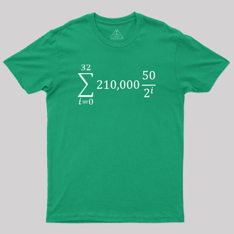 Bitcoin Halving Equation Geek T-Shirt - Image 9