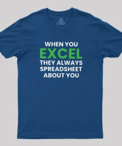 Alternative view of Excel-lent Pun Geek T-Shirt