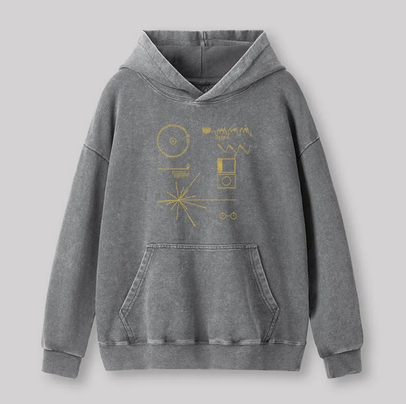 The Voyager Golden Record Washed Hoodie - Image 2