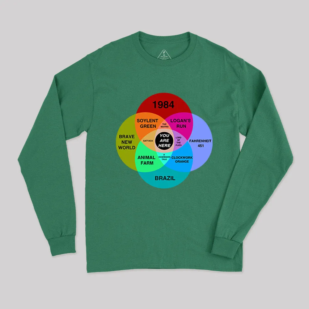 Dystopian Venn Diagram You Are Here Long Sleeve T-Shirt - Image 3