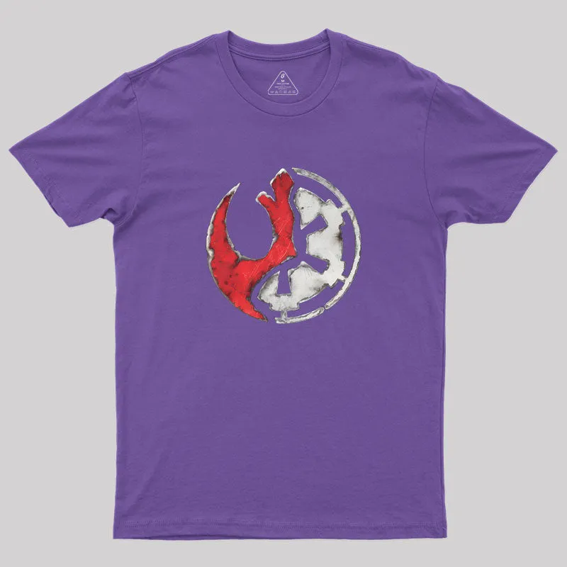 Shattered Rebel Empire Geek T-Shirt - Image 5
