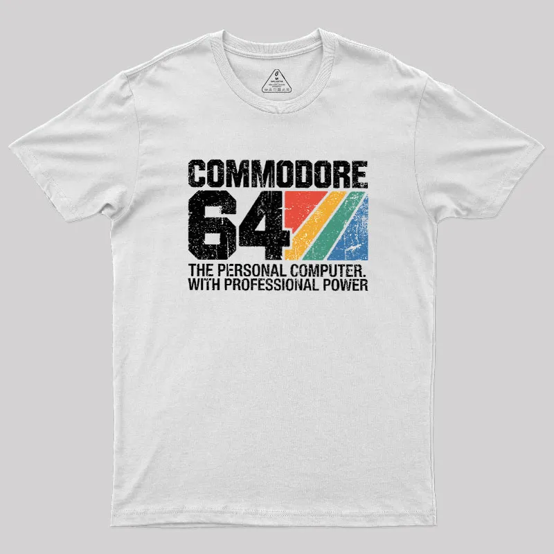 Commodore 64 retro Geek T-Shirt - Image 11