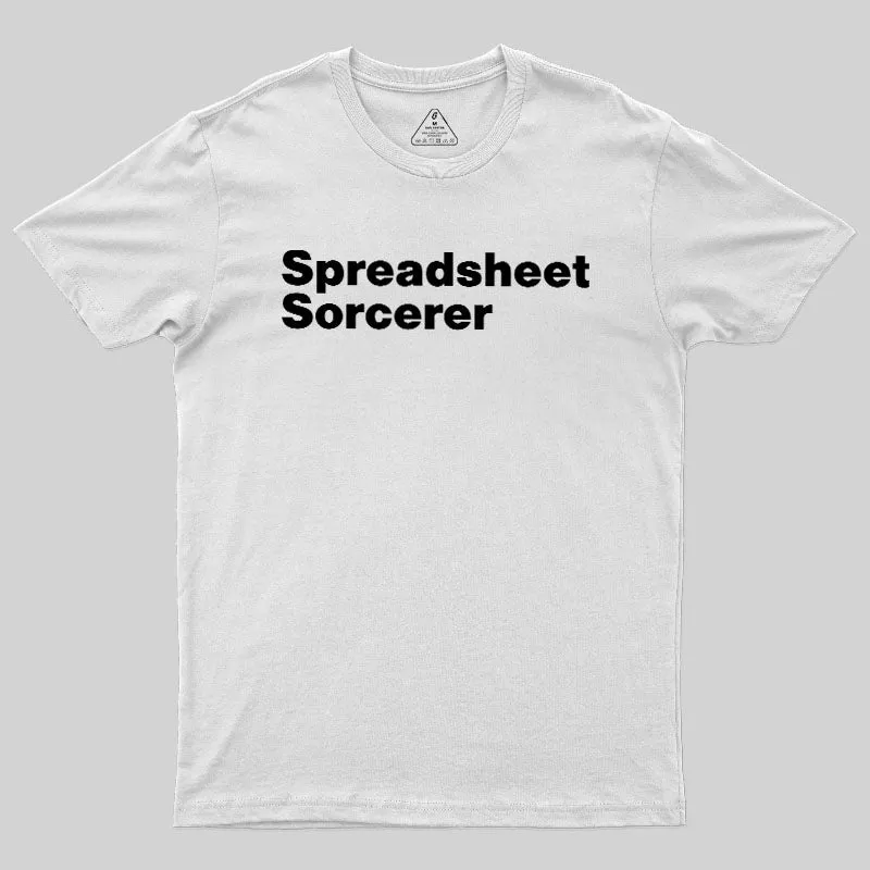 Spreadsheet Sorcerer Geek T-Shirt - Image 11